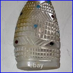 Hand Carved Zuni Rare Corn Maiden Kachina Carved Shell Turquoise/coral/onyx 1993