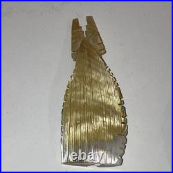 Hand Carved Zuni Rare Corn Maiden Kachina Carved Shell Turquoise/coral/onyx 1993