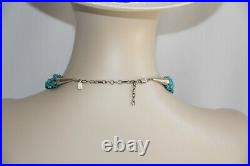 Helen Tsosie Navajo 8-Strand Turquoise Sterling Silver Necklace. Rare