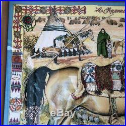 Hermes Scarf Paris Native American Accessory Rare Collectible Women Ladies
