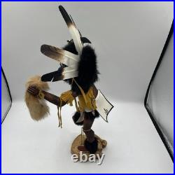 Hopi Kachina Rare Black Ogre 16 Inches Artist Signed Native American Indian