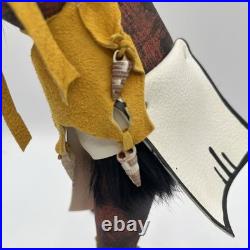 Hopi Kachina Rare Black Ogre 16 Inches Artist Signed Native American Indian