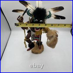 Hopi Kachina Rare Black Ogre 16 Inches Artist Signed Native American Indian