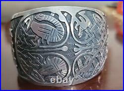 Hopi Rare Beauford Dawahoya Victor Coochwytewa Kopavi Sterling Silver Bracelet