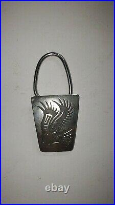 Hopi sterling silver jewelry key chain accessory clip rare