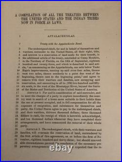 Indian Treaties 1873 Original Compilation Tribes Native American History Rare