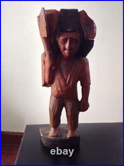 Indio Madera Native American Wood Carving Sculpture Unique Rare Cool Collectible