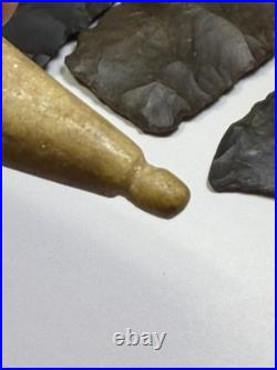 Iroquois Blind Eagle Charm Stone Beautiful Green Chlorite Rare NY Artifact