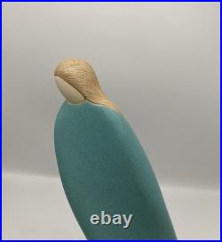 JACK BLACK Navajo Pottery Woman with Swirling Dress Turquoise 12 1989 Rare VTG