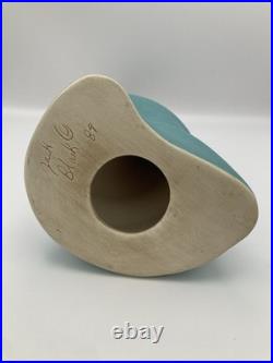 JACK BLACK Navajo Pottery Woman with Swirling Dress Turquoise 12 1989 Rare VTG