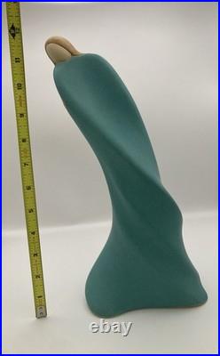 JACK BLACK Navajo Pottery Woman with Swirling Dress Turquoise 12 1989 Rare VTG