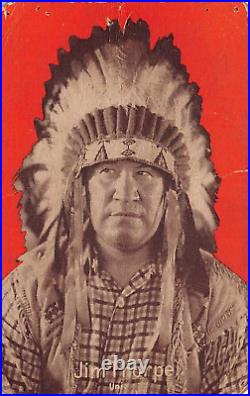 Jim Thorpe Native American Rare Exploitation Postcard 7826