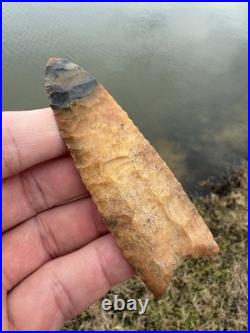 KILLER Rare Native American Florida Fluted Clovis Arrowhead Point
