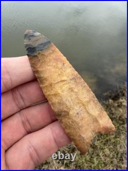 KILLER Rare Native American Florida Fluted Clovis Arrowhead Point