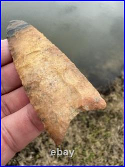 KILLER Rare Native American Florida Fluted Clovis Arrowhead Point