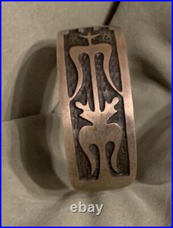 Kirk Smith Sterling Silver Cuff Bracelet Rare. Navajo 32 grams