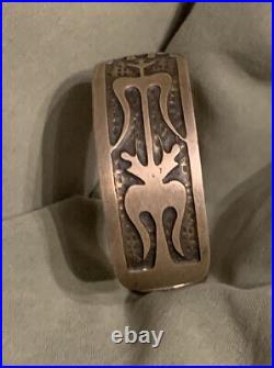 Kirk Smith Sterling Silver Cuff Bracelet Rare. Navajo 32 grams