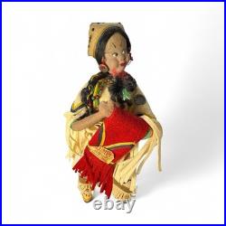 Klumpe Doll Native American Indian Rare Set Of 2 (1 With Tag)