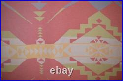 L. L. Bean Vintage Rare King Size Blanket Southwestern Native American HUGE