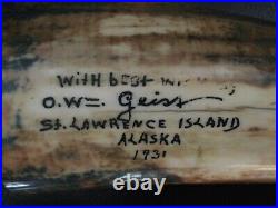 LARGE RARE NATIVE AMERICAN Eskimo Inuit Best Wishes ST LAWRENCE Island Alaska 31