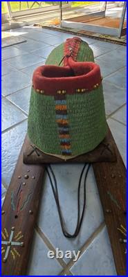 Lakota Plains Native American Beaded Cradleboard Charles & Hazel Fasthorse Rare