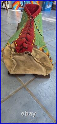 Lakota Plains Native American Beaded Cradleboard Charles & Hazel Fasthorse Rare