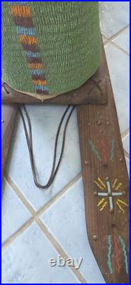 Lakota Plains Native American Beaded Cradleboard Charles & Hazel Fasthorse Rare