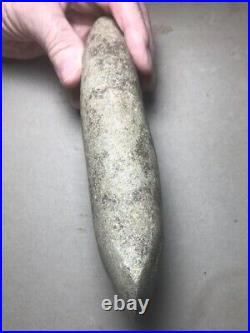 Large 7.75 Rare Stone Celt Native American Artifact Hardstone polished Granite