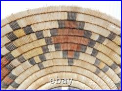 Large Vintage Rare 2 Find Mudhead Pictorial Hopi Indian Coiled Basket Tray