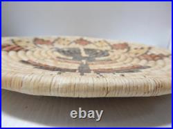 Large Vintage Rare 2 Find Mudhead Pictorial Hopi Indian Coiled Basket Tray