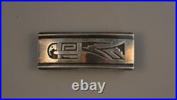 Lawrence & Griselda Saufkie Vtg. Hopi Silver Belt Buckle Rare Parrot 2 7/8