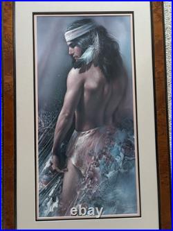Lee Bogle FIRST GLANCE ll Native American-Indian Man-Art-RARE Large 384/995