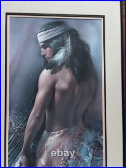 Lee Bogle FIRST GLANCE ll Native American-Indian Man-Art-RARE Large 384/995