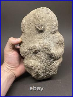 MLC s339 9 1/4 RARE Human Baby Stone Effigy Portage Co? Old Ohio Artifact