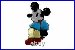 MP Zuni Mickey Mouse Ring Full Body Sterling Silver Vintage Gem Inlay rare sz 6