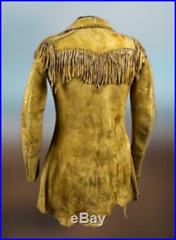 Men's Native American Rare Buckskin Leather Jacket War Shirt Red Indian BrandNew