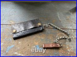Mens RARE VTG RRL DOUBLE RL Western Native American Leather Chain Wallet