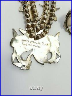 Mint Rare Fine Inlay Zuni Squash Blossom Hummingbird Necklace/Bracelet. Sterling