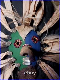 Monumental Native American Louisiana Gourd Booger Mask Large Unique Rare