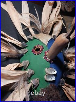 Monumental Native American Louisiana Gourd Booger Mask Large Unique Rare