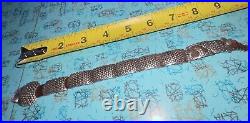 Museum! Rattlesnake Link Bracelet Sterling Awesome & Rare 7-9 Navajo Marked