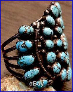 Museum displayed MARK CHEE Navajo Sterling Bracelet Rare Gem Blue #8 Turquoise