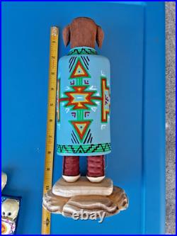 NAVAJO FOLK ART by MARVIN JIM NATIVE AMERICAN Mt Sheep Signed Impressive Rare