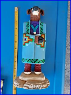NAVAJO FOLK ART by MARVIN JIM NATIVE AMERICAN Mt Sheep Signed Impressive Rare