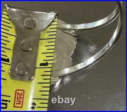 NAVAJO Rare DAMELE TURQUOISE Sterling Silver SQUASH BLOSSOM Cuff Bracelet SIGNED