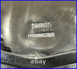 NAVAJO Rare DAMELE TURQUOISE Sterling Silver SQUASH BLOSSOM Cuff Bracelet SIGNED