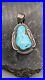 NAVAJO-Sterling-Silver-Turquoise-Pendant-Signed-ROGER-APACHITO-Rare-11-2g-01-zmiv