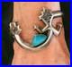 NAVAJO-YEI-TURQUOISE-BRACELET-23g-Sterling-Silver-Signed-F-Joe-Rare-Essential-01-zp