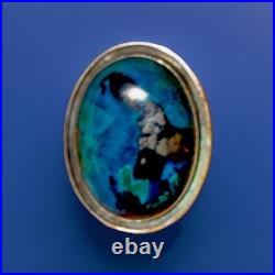 Native American Antique/Vintage Rare Bisbee Turquoise Brooch Pin Arrow Maker's M