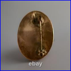 Native American Antique/Vintage Rare Bisbee Turquoise Brooch Pin Arrow Maker's M